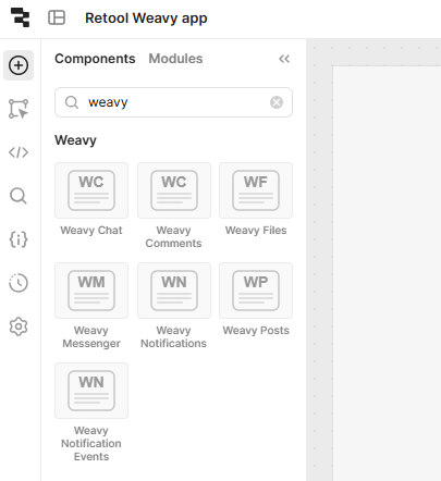 Weavy components