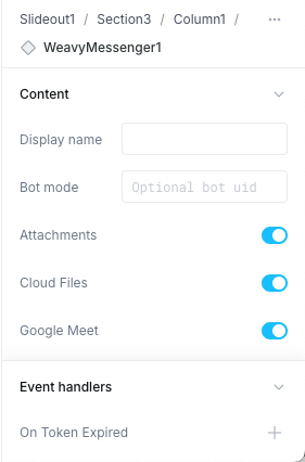 Messenger properties configuration