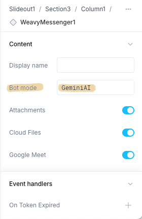 Bot mode configuration
