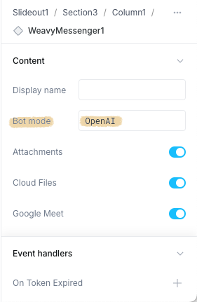 Bot mode configuration