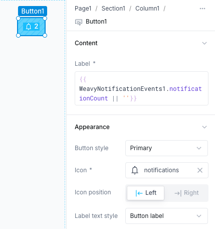 Notification badge configuration